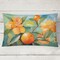 Edge Collections - 12" X 16" - Orange - Pillow Flowers Watercolor Throw State Florida Orange Blossom 1638 - 1 Piece